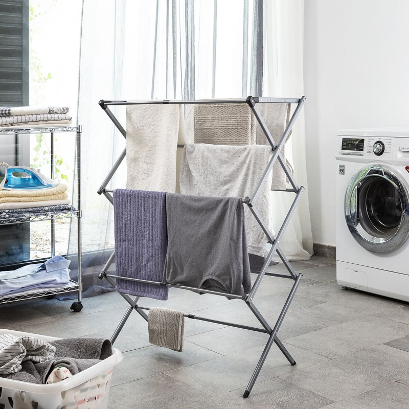 Séchoir à Linge Pliable Cloxy InnovaGoods 3 Hauteurs
