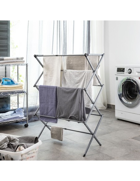 Séchoir à Linge Pliable Cloxy InnovaGoods 3 Hauteurs