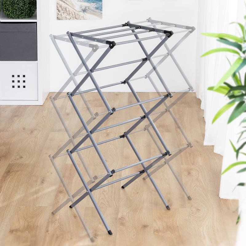 Séchoir à Linge Pliable Cloxy InnovaGoods 3 Hauteurs