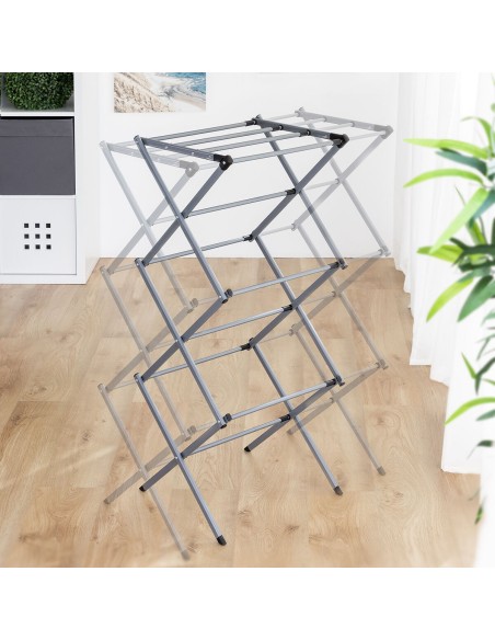 Séchoir à Linge Pliable Cloxy InnovaGoods 3 Hauteurs