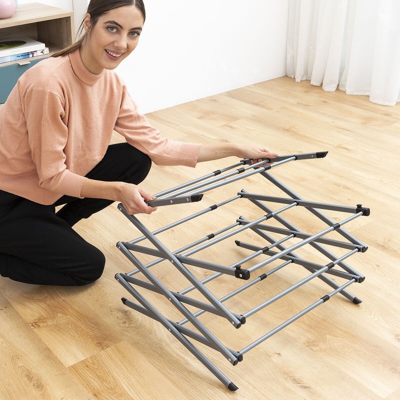 Séchoir à Linge Pliable Cloxy InnovaGoods 3 Hauteurs