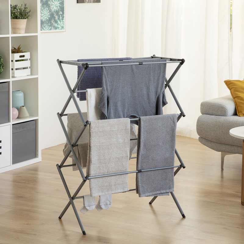 Séchoir à Linge Pliable Cloxy InnovaGoods 3 Hauteurs