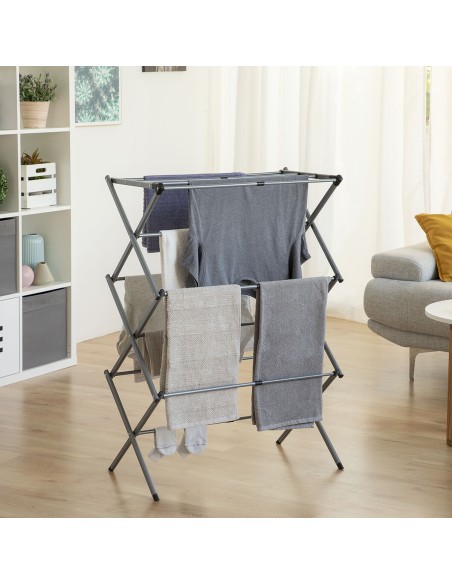 Séchoir à Linge Pliable Cloxy InnovaGoods 3 Hauteurs