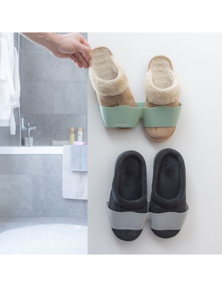 Range‑chaussures adhésif mural – Gain de place instantané