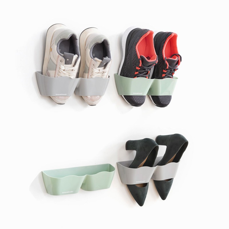 Range‑chaussures adhésif mural – Gain de place instantané