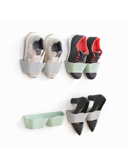 Range‑chaussures adhésif mural – Gain de place instantané