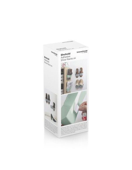 Range‑chaussures adhésif mural – Gain de place instantané