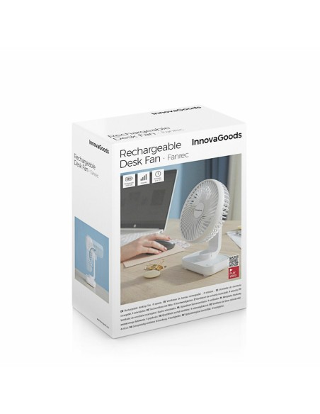 Ventilateur rechargeable Fanrec Ø5,4" 3600 mAh – Compact et moderne
