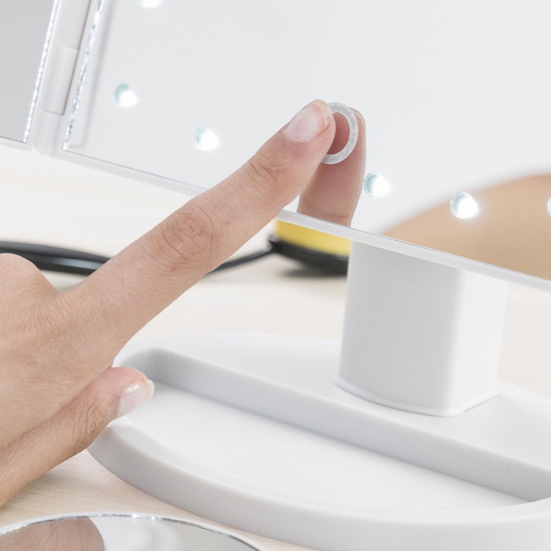 Miroir LED 4‑in‑1 InnovaGoods