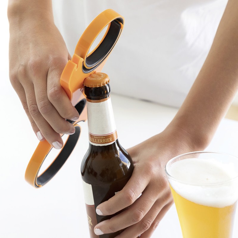 Ouvre‑boîtes multifonction 5‑en‑1 – Prise confortable