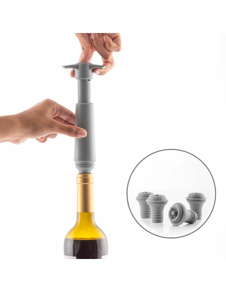Pompe à vide Winuum + 4 bouchons – Conservation du vin