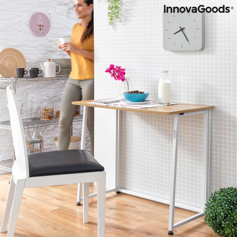 Bureau pliant InnovaGoods V0103358 Blanc (Reconditionné B)