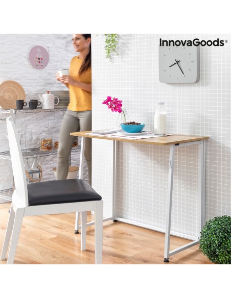 Bureau pliant InnovaGoods V0103358 Blanc (Reconditionné B)