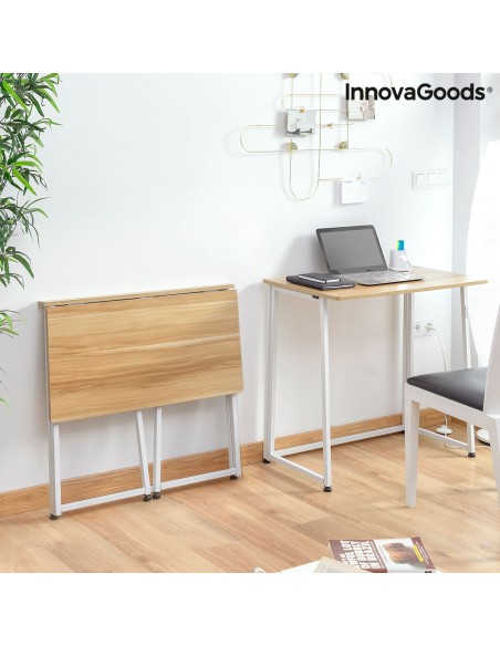 Bureau pliant InnovaGoods V0103358 Blanc (Reconditionné B)