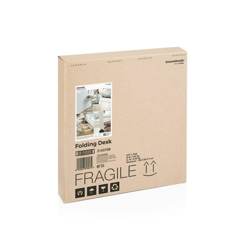 Bureau pliant InnovaGoods V0103358 Blanc (Reconditionné B)