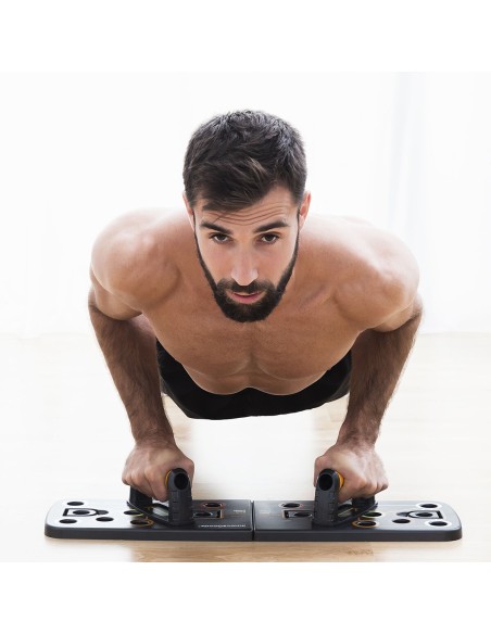 Planche de Pompes Push-Up avec Bandes de Résistance et Guide d'exercices Pulsher InnovaGoods