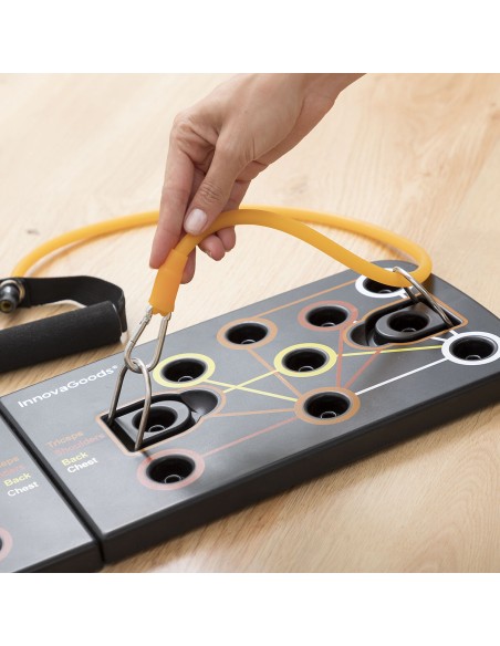 Planche de Pompes Push-Up avec Bandes de Résistance et Guide d'exercices Pulsher InnovaGoods