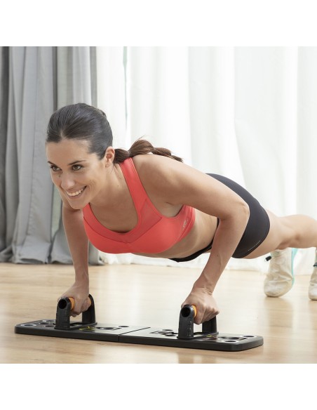 Planche de Pompes Push-Up avec Bandes de Résistance et Guide d'exercices Pulsher InnovaGoods