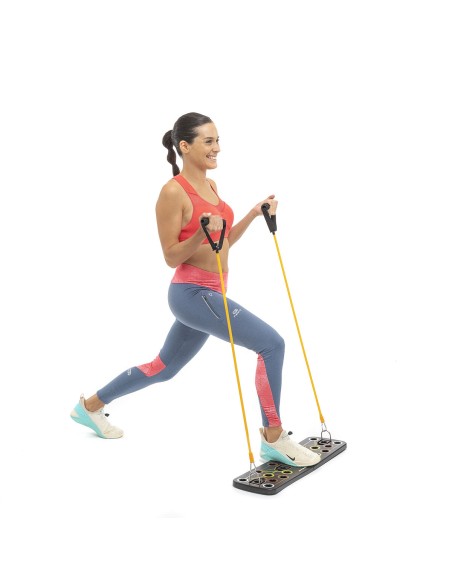 Planche de Pompes Push-Up avec Bandes de Résistance et Guide d'exercices Pulsher InnovaGoods