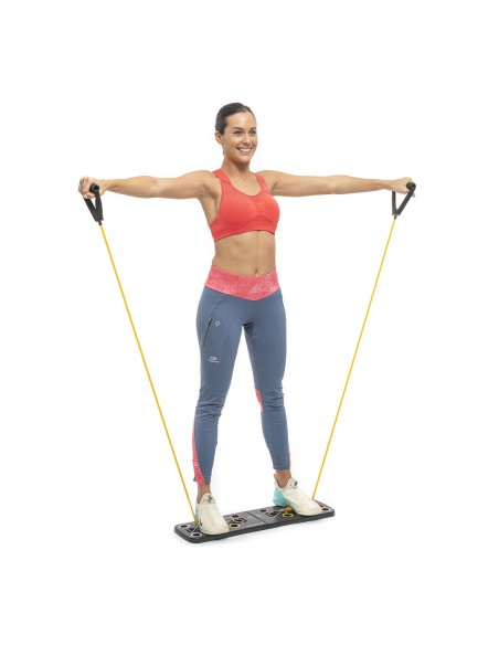 Planche de Pompes Push-Up avec Bandes de Résistance et Guide d'exercices Pulsher InnovaGoods