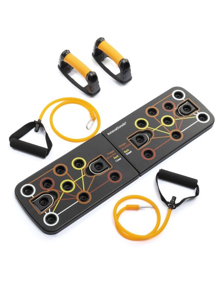 Planche de Pompes Push-Up avec Bandes de Résistance et Guide d'exercices Pulsher InnovaGoods