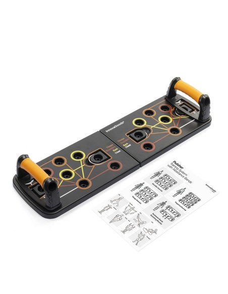 Planche de Pompes Push-Up avec Bandes de Résistance et Guide d'exercices Pulsher InnovaGoods