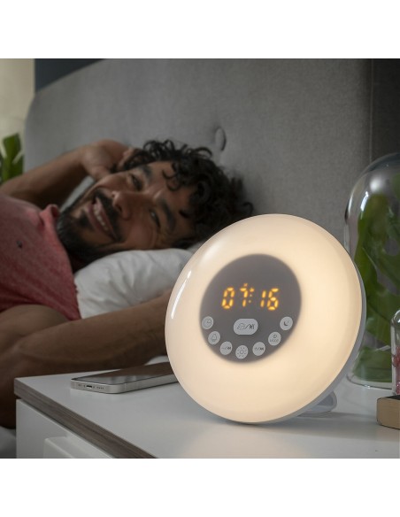Réveil matin rechargeable avec enceinte Sunrilk InnovaGoods
