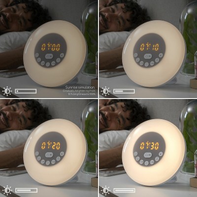 Réveil matin rechargeable avec enceinte Sunrilk InnovaGoods 2