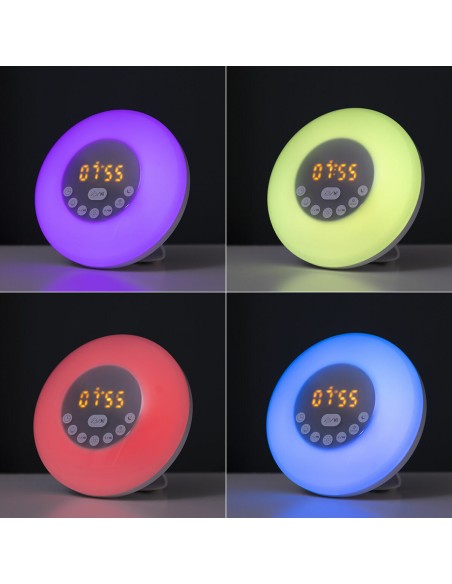 Réveil matin rechargeable avec enceinte Sunrilk InnovaGoods