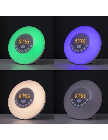 Réveil matin rechargeable avec enceinte Sunrilk InnovaGoods