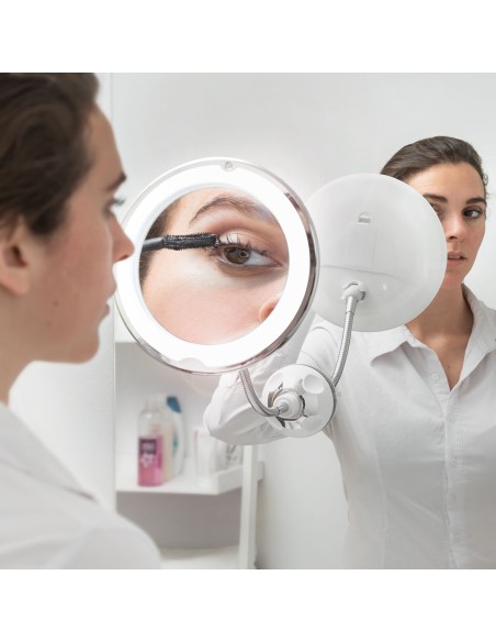 Miroir grossissant à LED avec bras flexible et ventouse Mizoom InnovaGoods