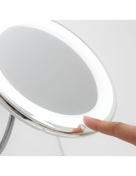 Miroir grossissant à LED avec bras flexible et ventouse Mizoom InnovaGoods