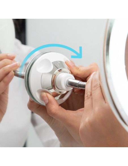 Miroir grossissant à LED avec bras flexible et ventouse Mizoom InnovaGoods