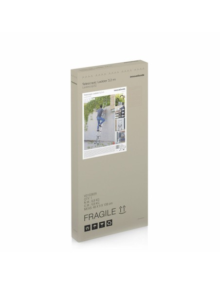 Échelle télescopique Ladescop32 3,2 m InnovaGoods – Stable et compacte