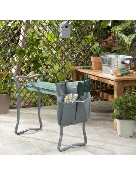 Banc de jardin pliable Situl 3‑en‑1 avec sac – Pratique et stable