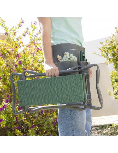 Banc de jardin pliable Situl 3‑en‑1 avec sac – Pratique et stable