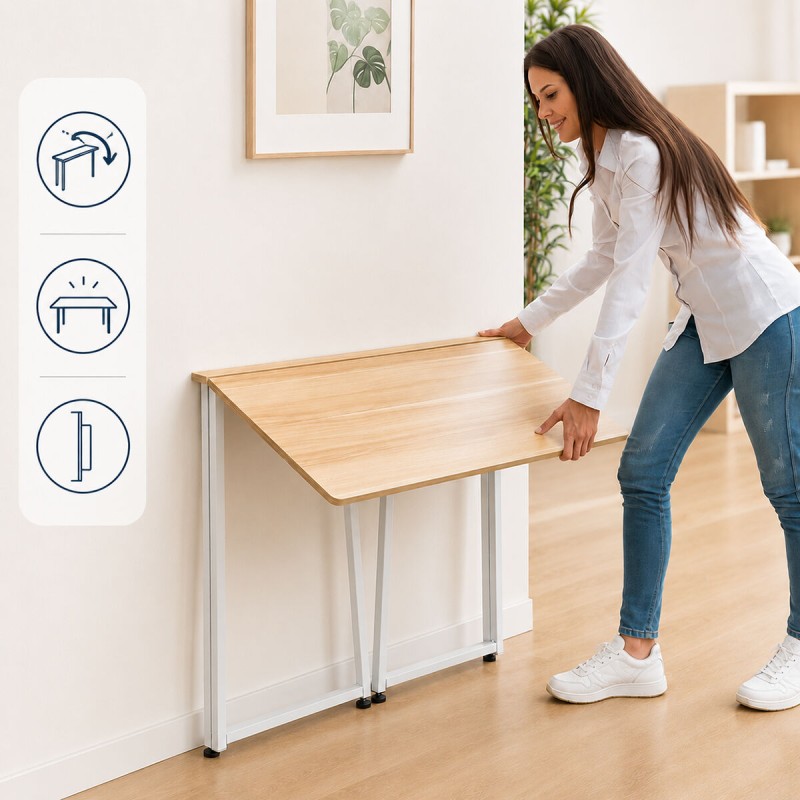 Bureau pliant – Compact et montage rapide