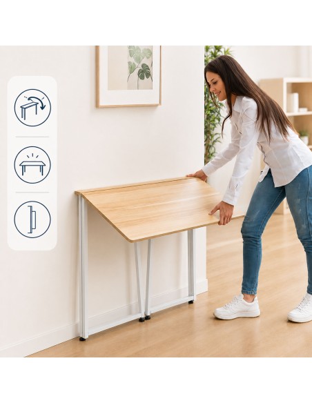 Bureau pliant – Compact et montage rapide
