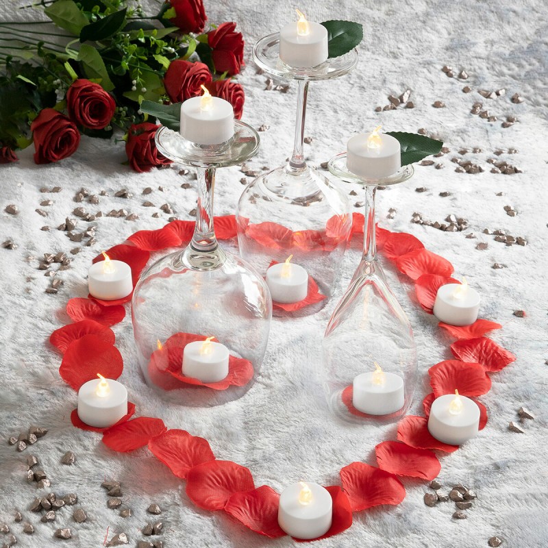 Bougies chauffe‑plat LED (lot de 12) – Ambiance chaleureuse