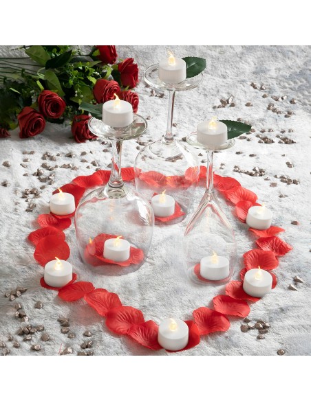 Bougies chauffe‑plat LED (lot de 12) – Ambiance chaleureuse