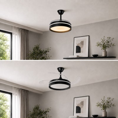 Ventilateur plafond LED rétractable InnovaGoods – Silence, lumière & 6 vitesses 2