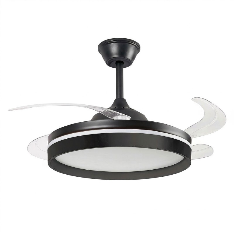 Ventilateur plafond LED rétractable InnovaGoods – Silence, lumière & 6 vitesses