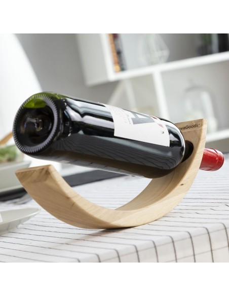Porte-bouteille en Bois Effet Suspendu Woolance InnovaGoods
