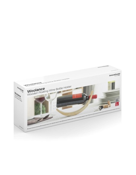 Porte-bouteille en Bois Effet Suspendu Woolance InnovaGoods