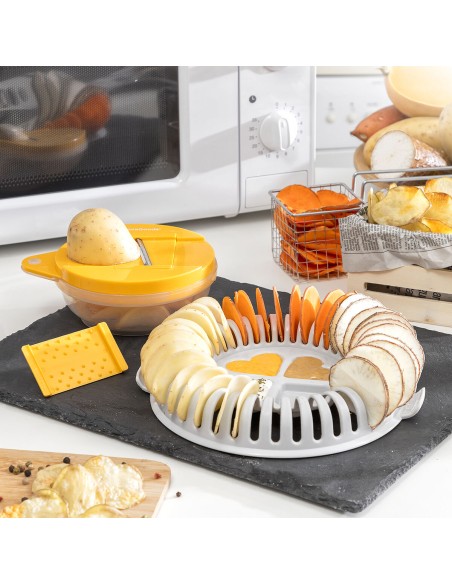 Set pour Faire des Chips au Micro-ondes avec Mandoline et Recettes Chipit InnovaGoods