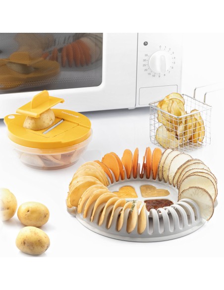 Set pour Faire des Chips au Micro-ondes avec Mandoline et Recettes Chipit InnovaGoods