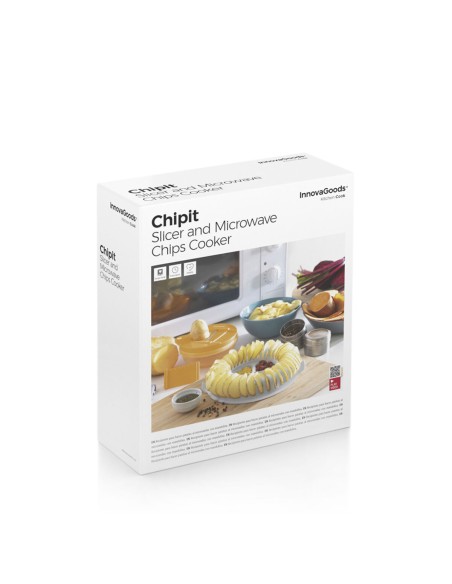 Set pour Faire des Chips au Micro-ondes avec Mandoline et Recettes Chipit InnovaGoods