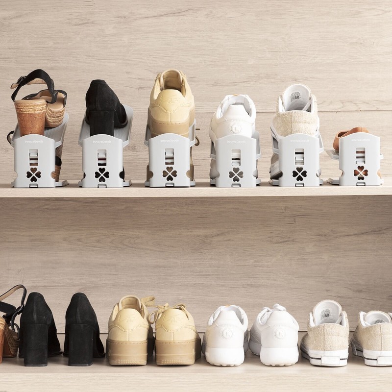 Range‑chaussures réglables (6 unités) – Organisation verticale