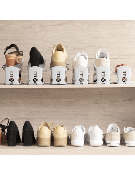Range‑chaussures réglables (6 unités) – Organisation verticale
