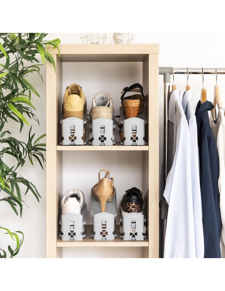Range‑chaussures réglables (6 unités) – Organisation verticale